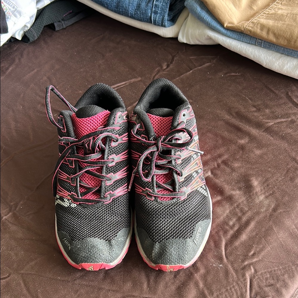 Black and Pink Athletic Sneakers